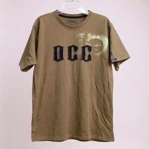 VTG Men’s Orange County Choppers OliveGreen Short Sleeve T-shirt Biker Y2K EUC L